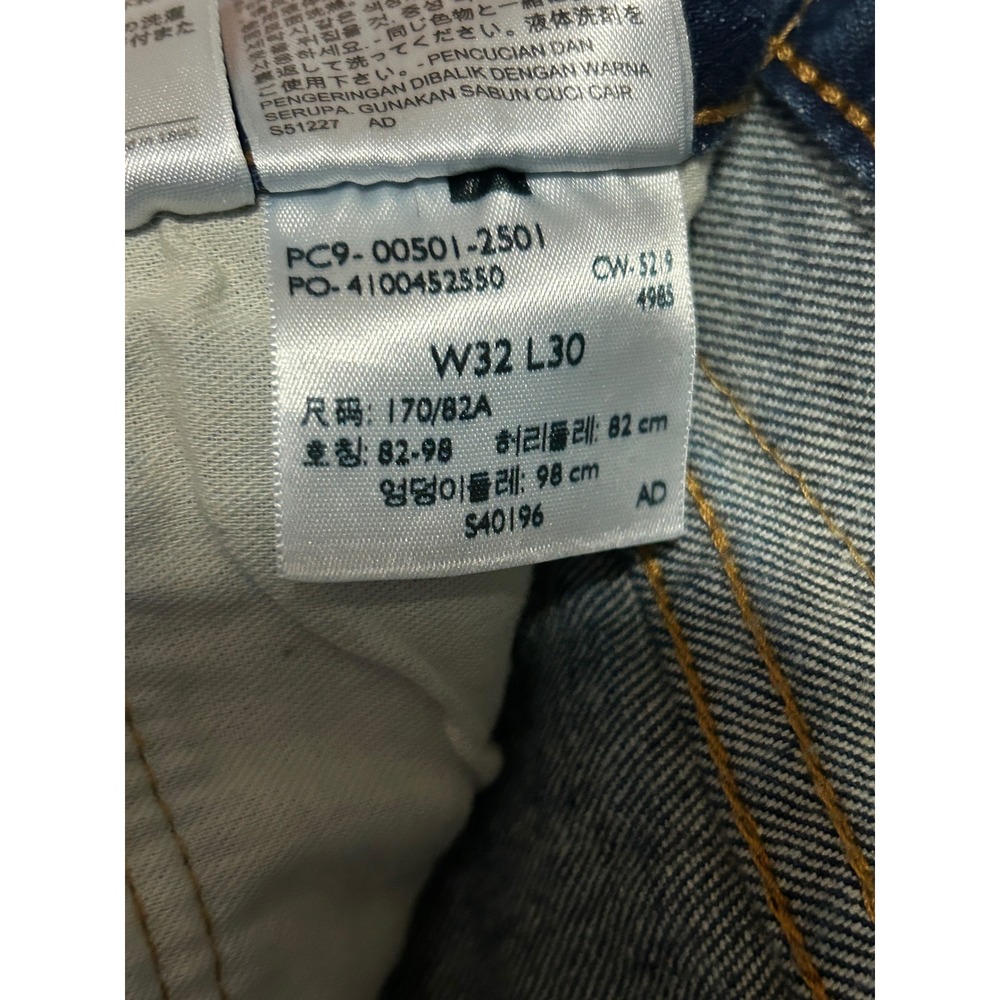 Levis 501 Original Fit Mens Dark Wash Straight Leg Button Fly Jeans 32x30 - Picture 5 of 8